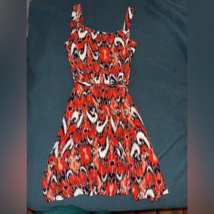 Blue, orange, and white Banana Republic dress. Size 0.